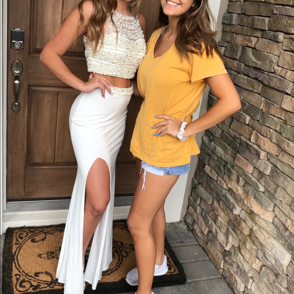 White prom dress